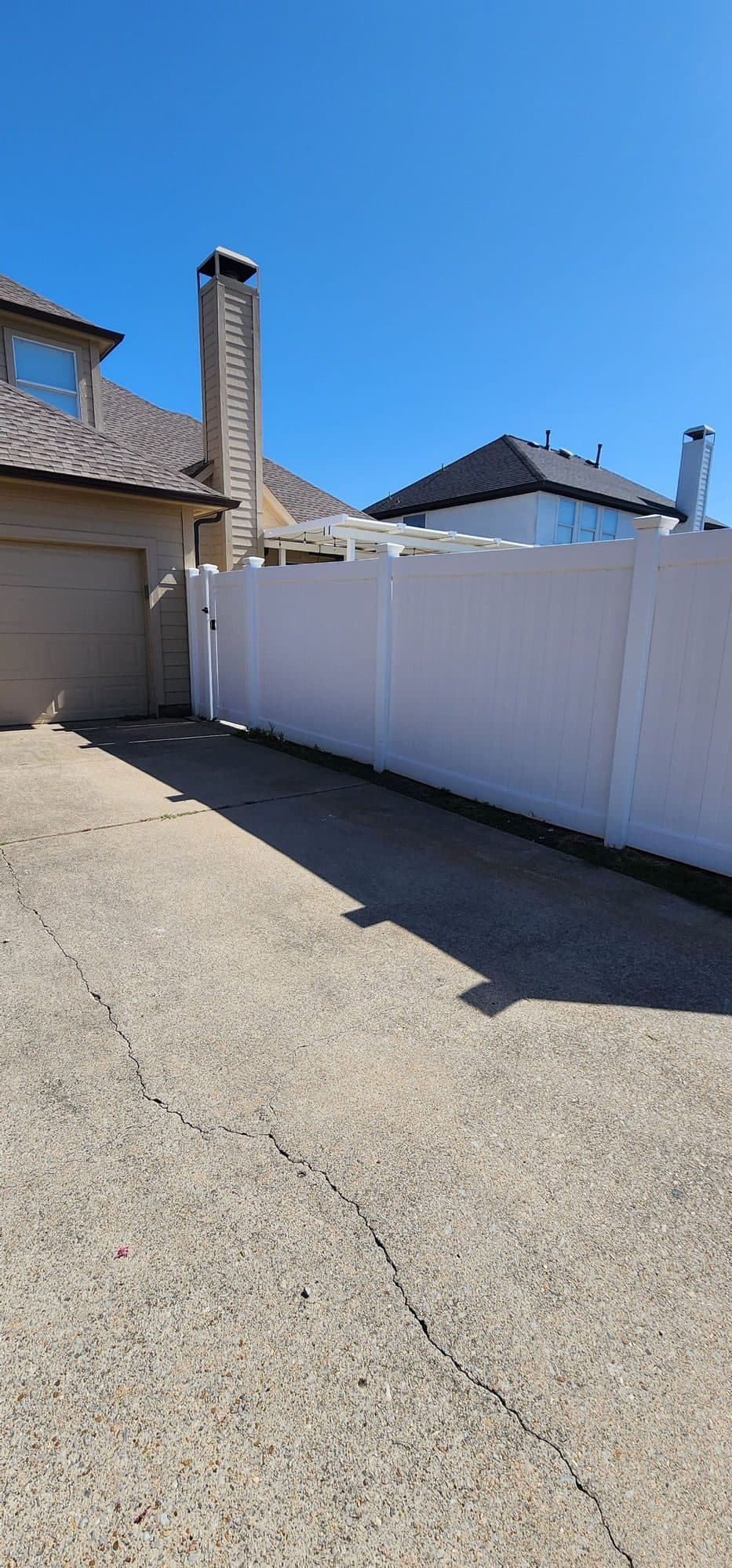 Driveway remodel debris — after Cowboy Site Services hauled it off